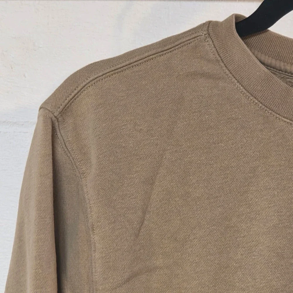 Nike Sportswear Club Fleece Crewneck Sweatshirt Khaki Tan Mens Small BV2662-247 - Picture 2 of 9